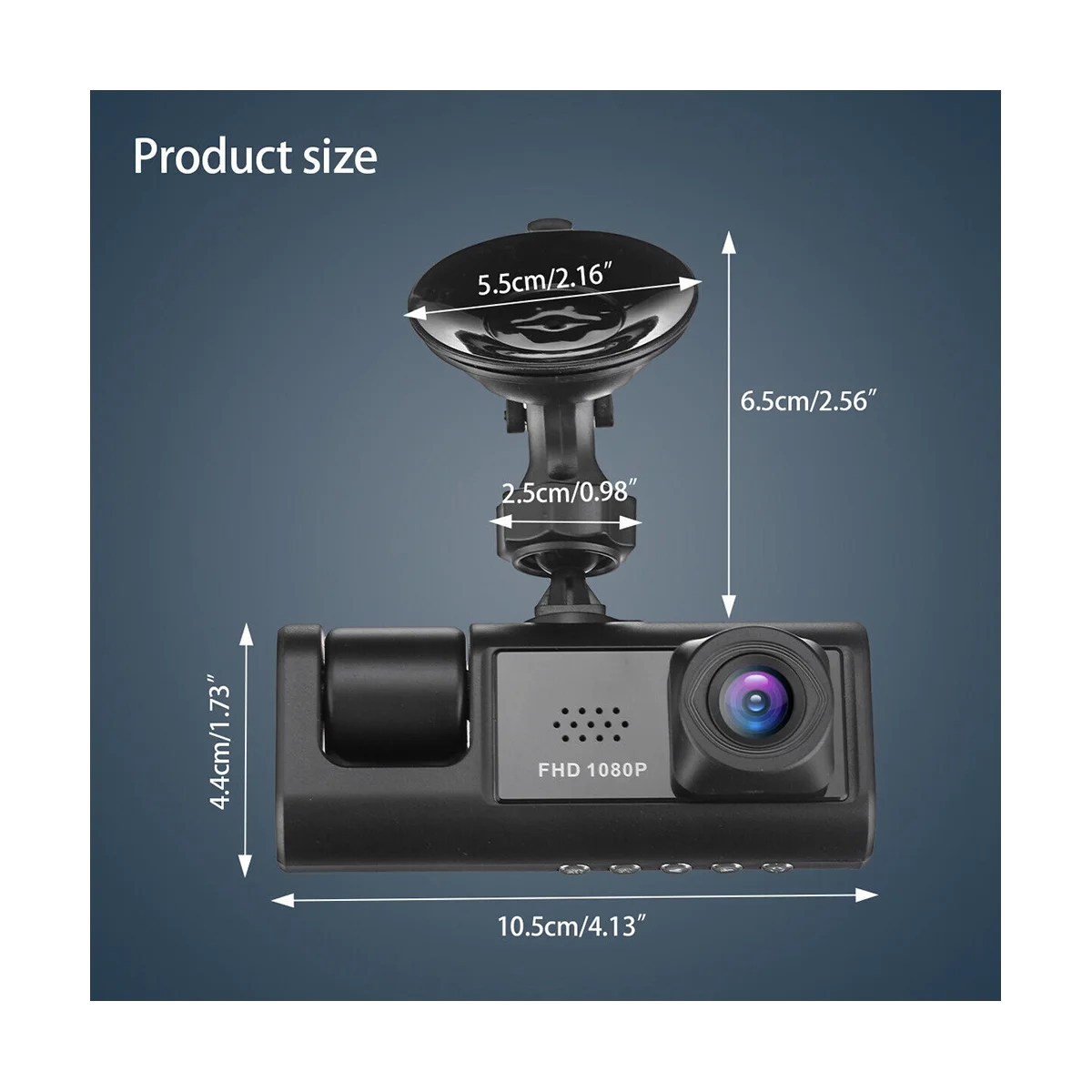 Car DVR HD 1080P 3-Lens Inside Vehicle Dash CamThree Way Camera DVRs Recorder Video Registrator Dashcam