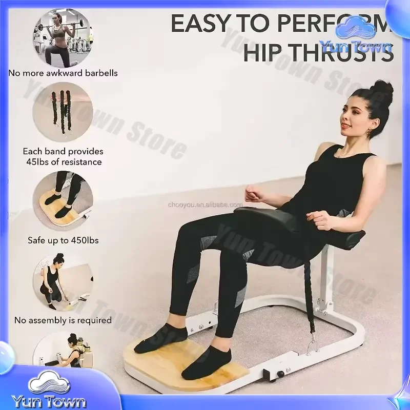 Hot Selling Butt Lift Exercise Equipment for Hip Thruster Glute Machine with Resistance Bands Folding Fitness Equipment for