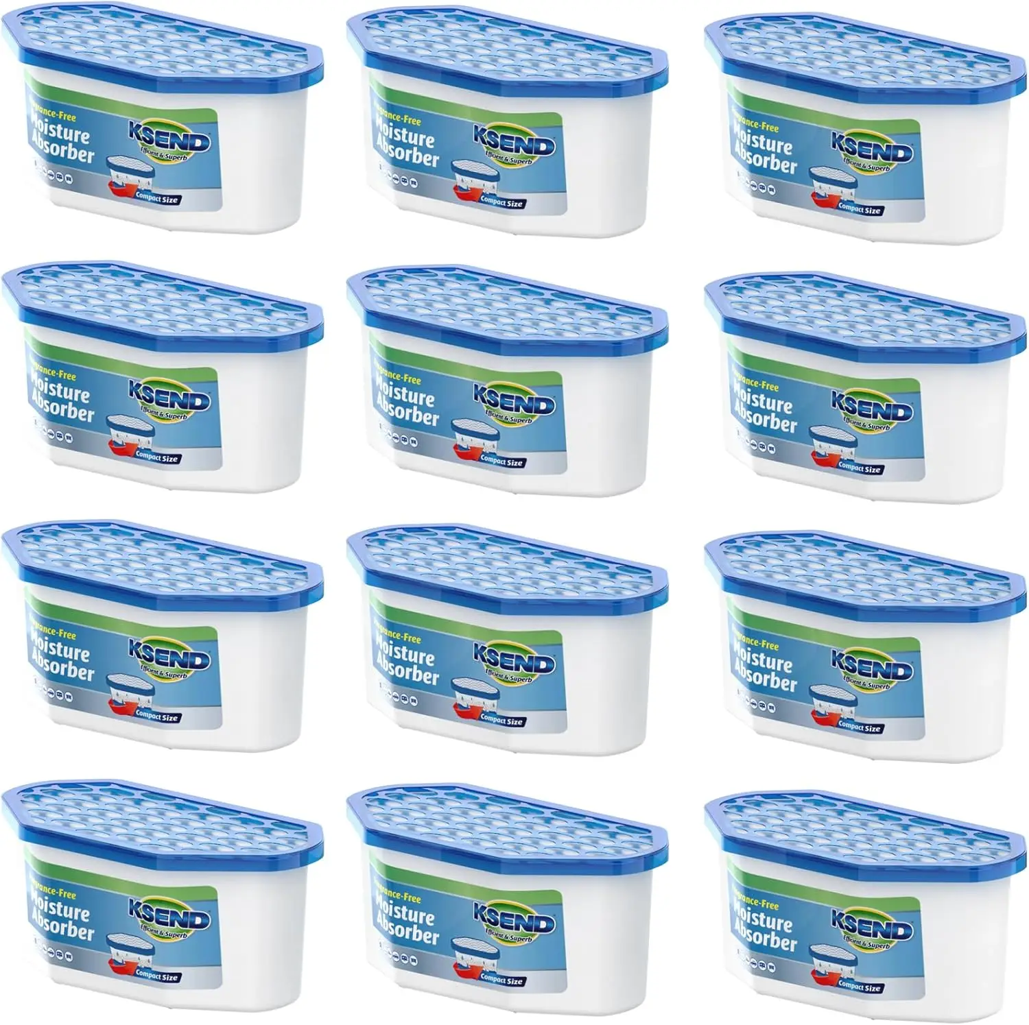 

Moisture Absorbers, 12 Pack, Compact Dehumidifier for Closet, Efficient Humidity Absorber Boxes, Moisture Absorber for Closet, O