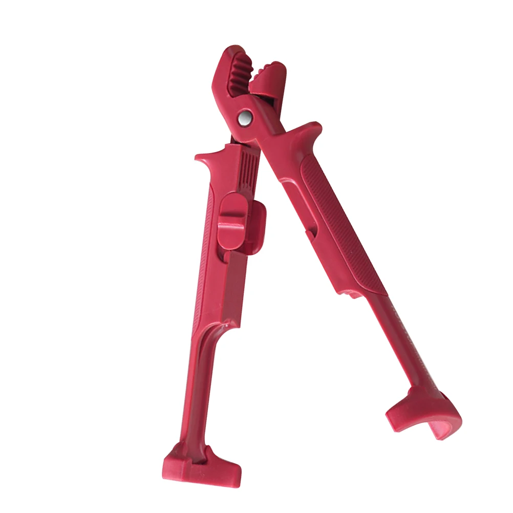 

Hot Plate Gripper Heat Resistant Kitchen Tongs Anti Scald Bowl Plate Dual Head Silicone Red Dish Clip Microwave Steamer