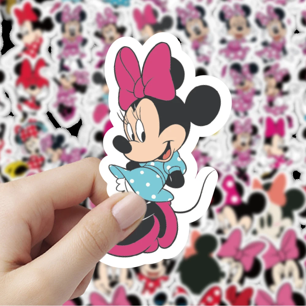 10/30/64 قطعة ديزني ميكي ماوس أنيمي ملصقات لطيف ميني ماوس ملصق DIY بها بنفسك محمول الأمتعة سجل القصاصات الكرتون الشارات مقاوم للماء #4