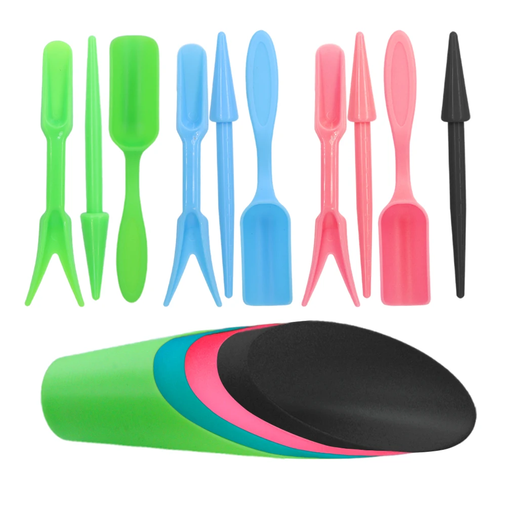 4 шт., мини-набор садовых горшков, лопата для посева, совок, ведро, ложка, суккуленты, инструменты для рассады, бонсай, сверлильное устройство для удобрений, сделай сам