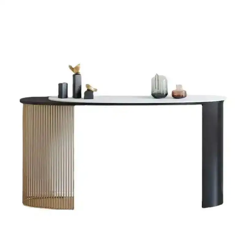 وحدة التحكم طاولات حديدية فاخرة لائحة الممر الإيطالي الديكور أثاث المنزل طاولة غرفة المعيشة الحديثة بسيطة مدخل الجدول p