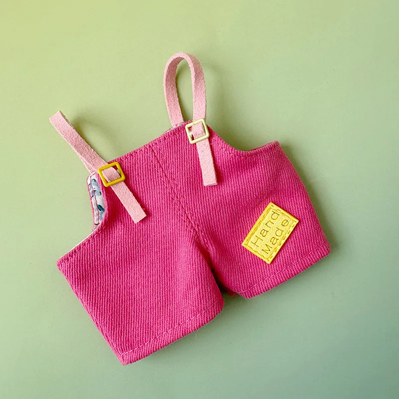 vestiti per bambole labubu, scatola cieca in vinile da 17 cm, portachiavi, borsa, ciondolo, vestiti per bambole, tuta color block