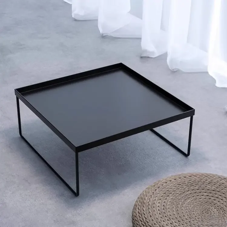 Nordic simple modern creative Japanese coffee table wrought iron bed and breakfast tatami bay window dry bubble square