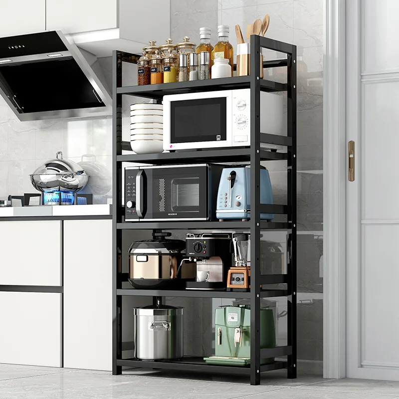 Floor standing storage rack, multi-layer kitchen, household multifunctional rack, microwave oven, bowl and dish storage rack