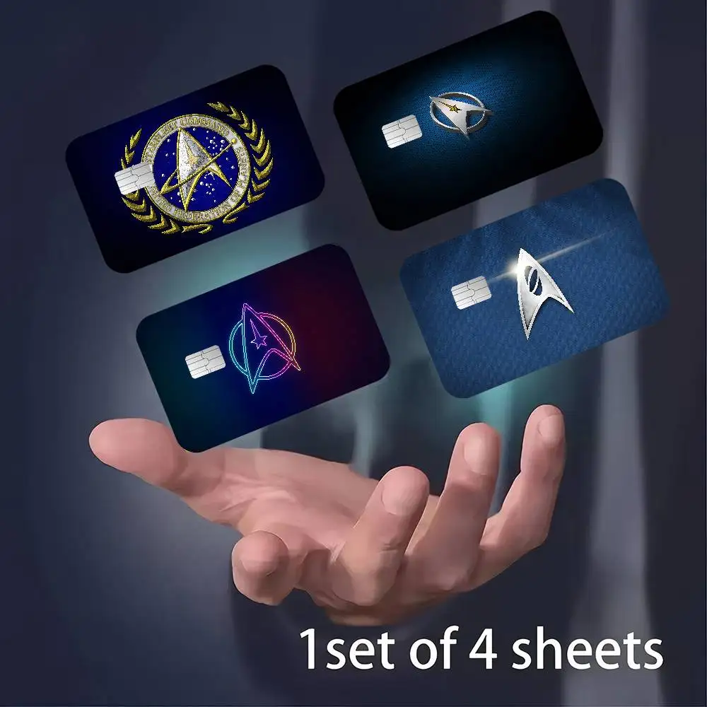 TV S-Star T-Trek Credit Card Skin Stickers No Adhesive Residue Water Proof for VISA Credit Card Subway Access Card view 4