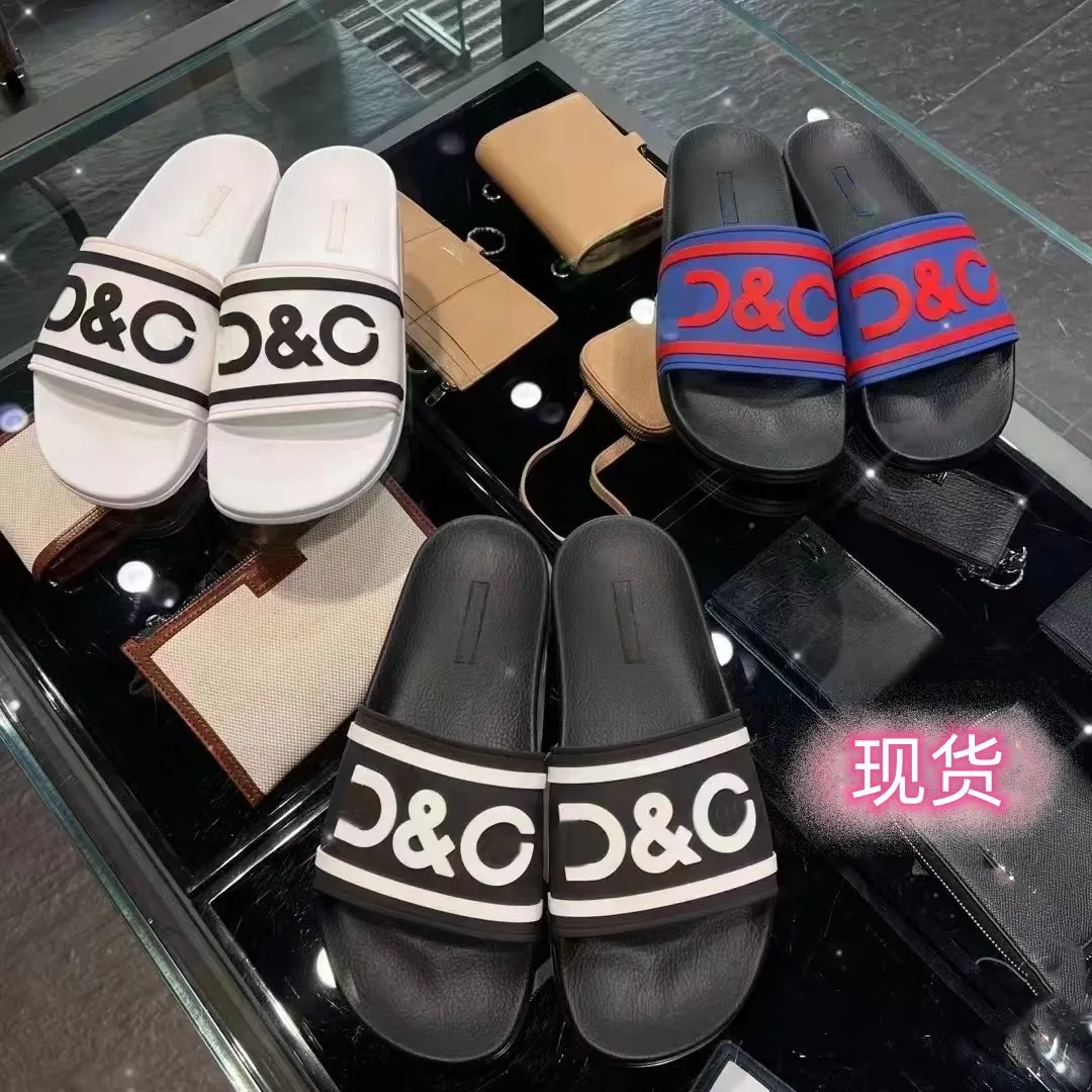 

Лето 2023, новые шлепанцы на плоской подошве с буквой D, повседневные домашние пляжные сандалии, женская обувь G