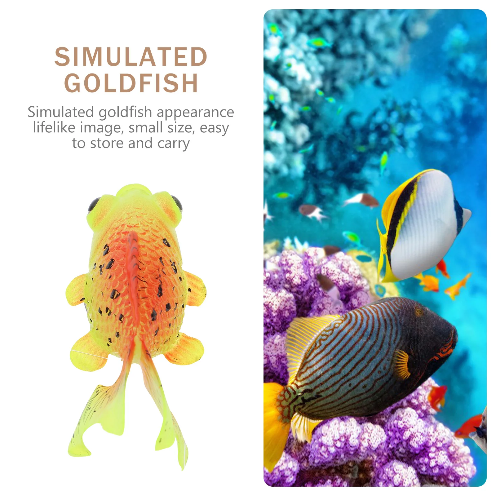 

1pc Silicone Goldfish Tank Artificial Ornament Simulation Decor Aquarium Fake Decoration Ornament Landscaping Goldfish Aquarium