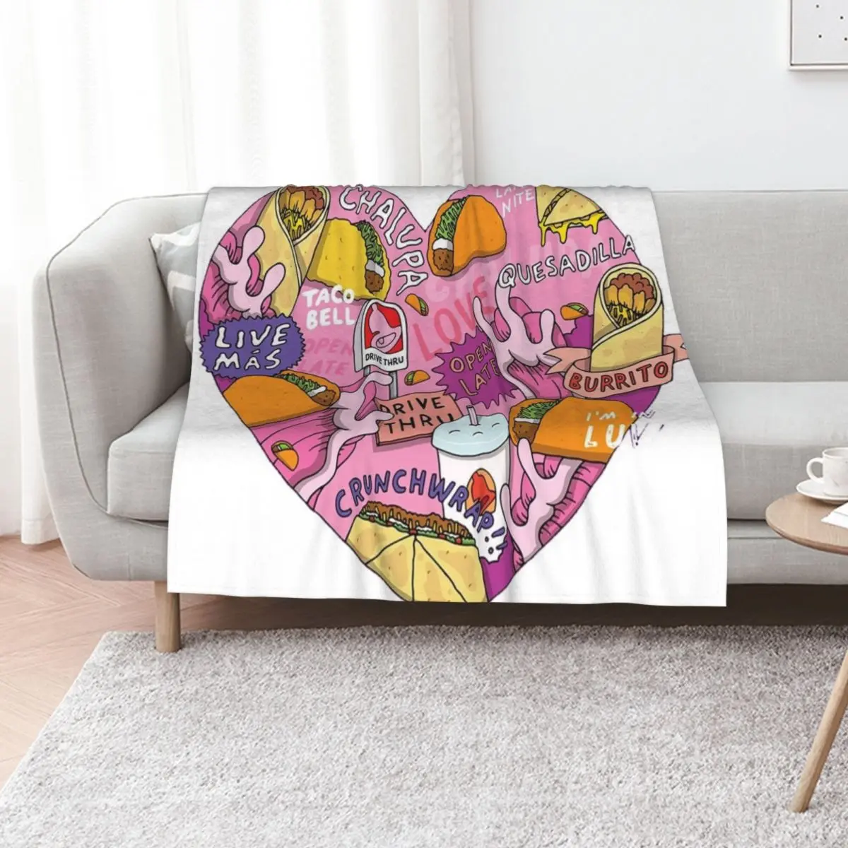 taco bell 1 Throw Blanket Decorative Sofas Softest Large Custom Picnic Comforter Blankets