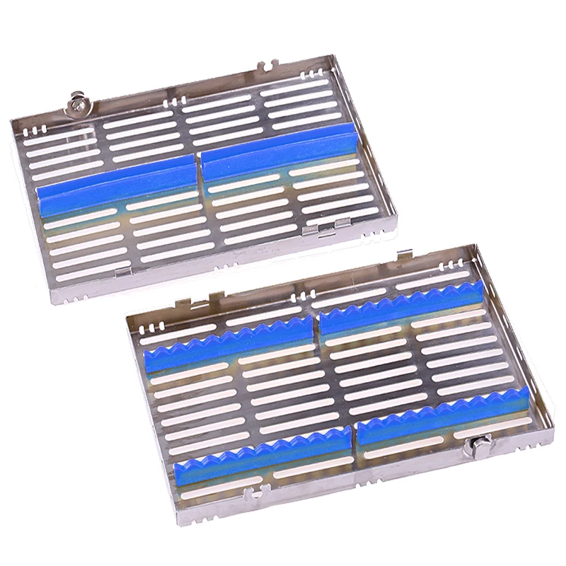 Dental Sterilization Rack Surgical Autoclavable Sterilization Box Dental Cassette File Burs Disinfection Tray Dentist Tools