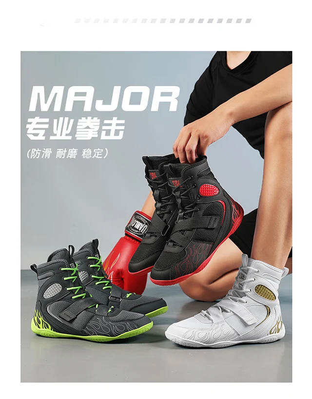 Hot new very lightweight and comfortable unisex professional wrestling shoes high intensity training boxing sneakers