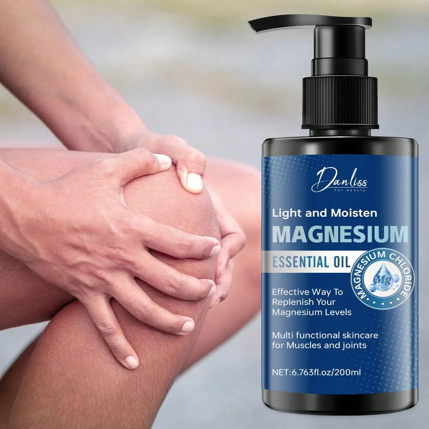 Huile essentielle de magnésium pour les soins musculaires et de la peau – Hydratant et apaisant en profondeur, améliore la douceur et l'élasticité de la peau