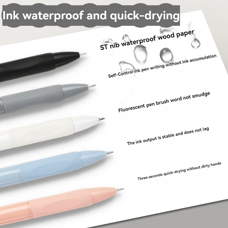 5 Pcs Gel Pen Ins Smooth Press Quick-drying 0.5mm Black Pen Ballpoint Pens School Supplies Stationery