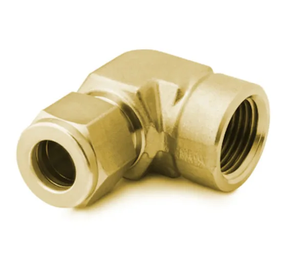 B-400-8-8 Brass 1/4 in Tube Fitting 1/2-inch Internal Thread NPT Elbow