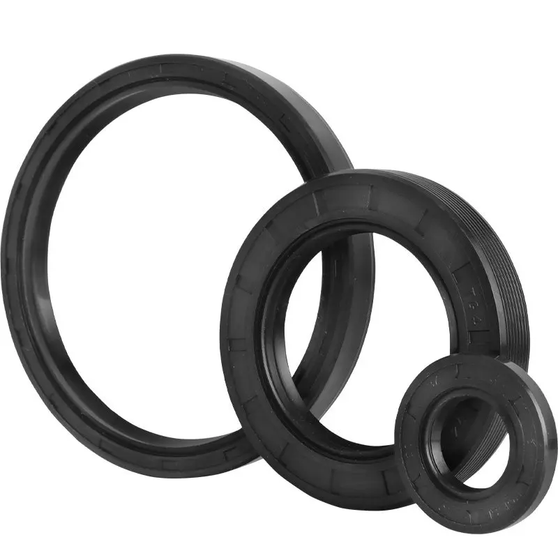10pcs ID:5-10mm  OD:12mm-30mm Height: 4mm-10mm TC/FB/TG4 Nitrile Rubber NBR Grooved Lip Spring Gasket Ring Skeleton Oil Seal
