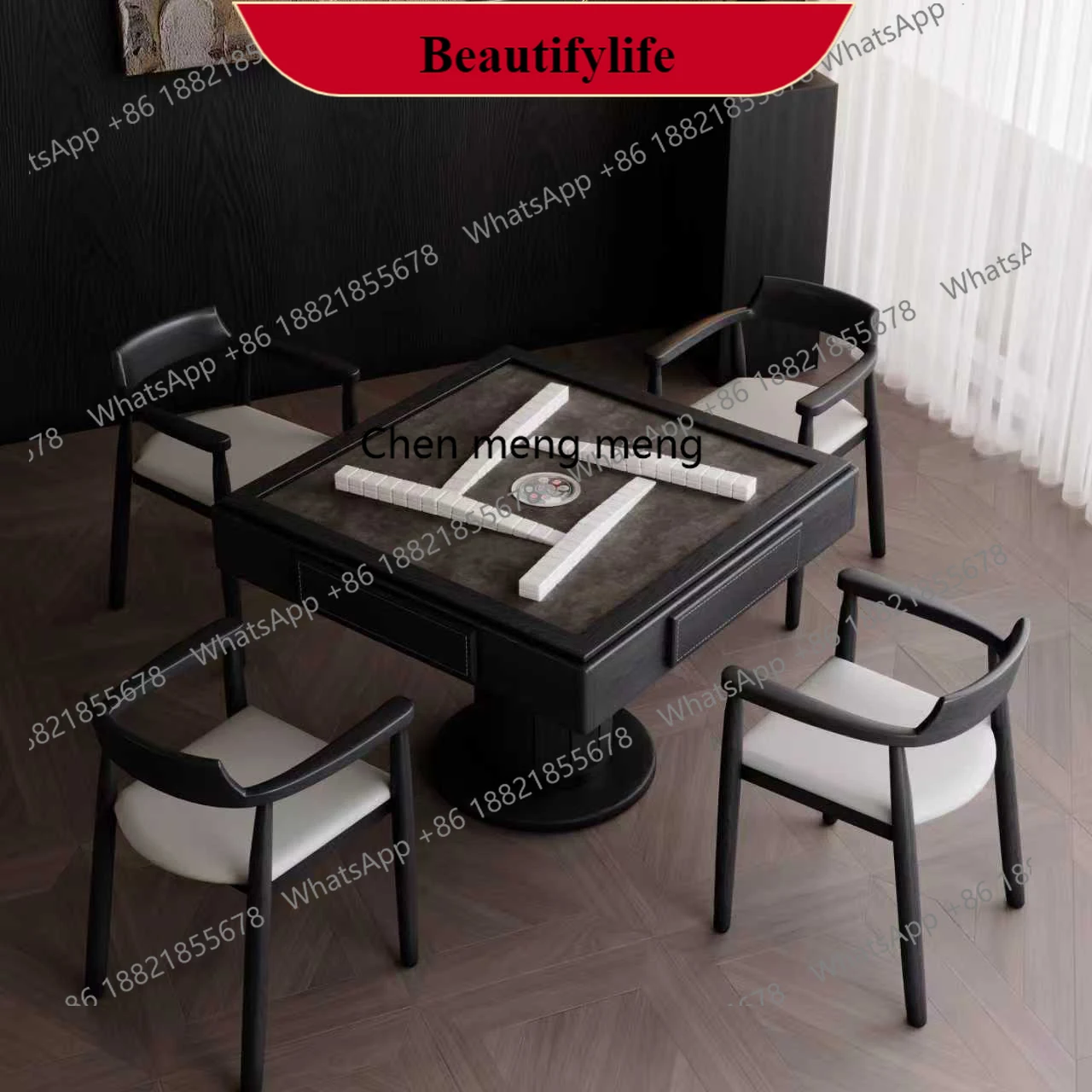 G153 Mahjong table dining table household roller coaster type automatic mahjong machine Italian modern one-piece dual-purpose ta