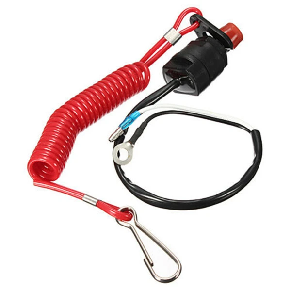 Boat Motor Emergency Kill Stop Switch for /Tohatsu Outboard Stop Kill Switch Cut Off Switches with Safety Lanyard