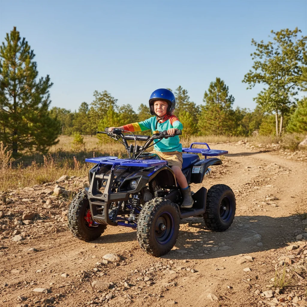 Hot Selling Motor 2 Stroke 49cc Gas Chain Drive Automatic Quad Motorcycle for Children 36V Kids ATV