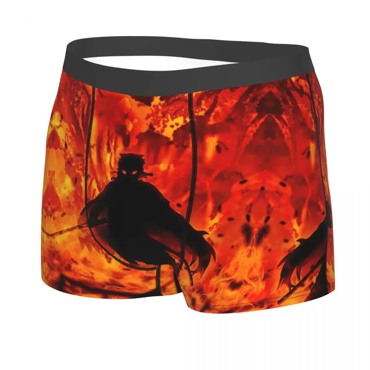 Kimetsu No Yaiba Demon Slayer Men's Boxer Briefs Highly Breathable Underpants High Quality 3D Print Shorts Gift Idea