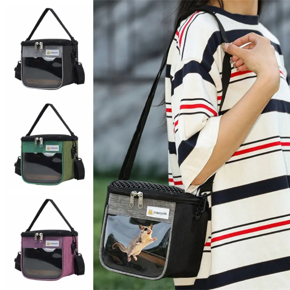 

Portable Pet Takeaway Bag Handheld Breathable Hamster Travel Carrier Oxford Clear View Chinchilla Outdoor Cage Outdoor