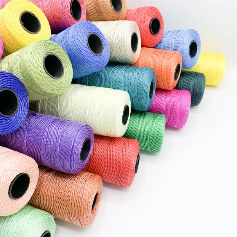 Cordón de hilo de polipropileno de colores, 1,5mm, 200m, hilo de ganchillo, cordón artístico, manualidades, DTY para bolsos de ganchillo, monederos, muñecas, 1 ud.