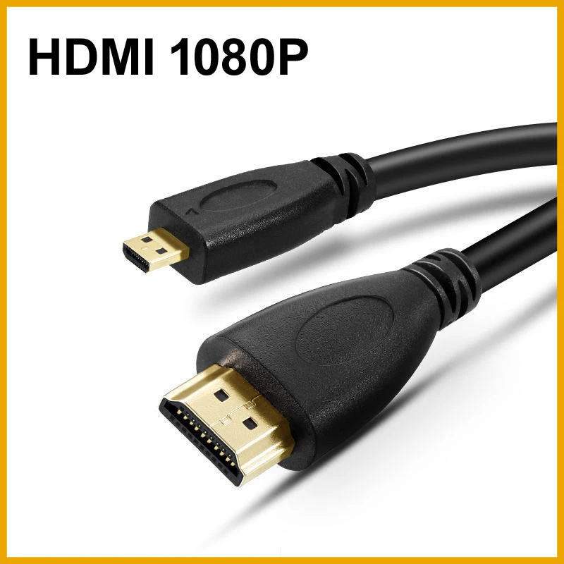 NEW 2026 V1.4 Male to Male HDMI-Compatible to Micro HDMI-Compatible Cable 1080p 1440p for Projector HDTV PS3 XBOX 3D