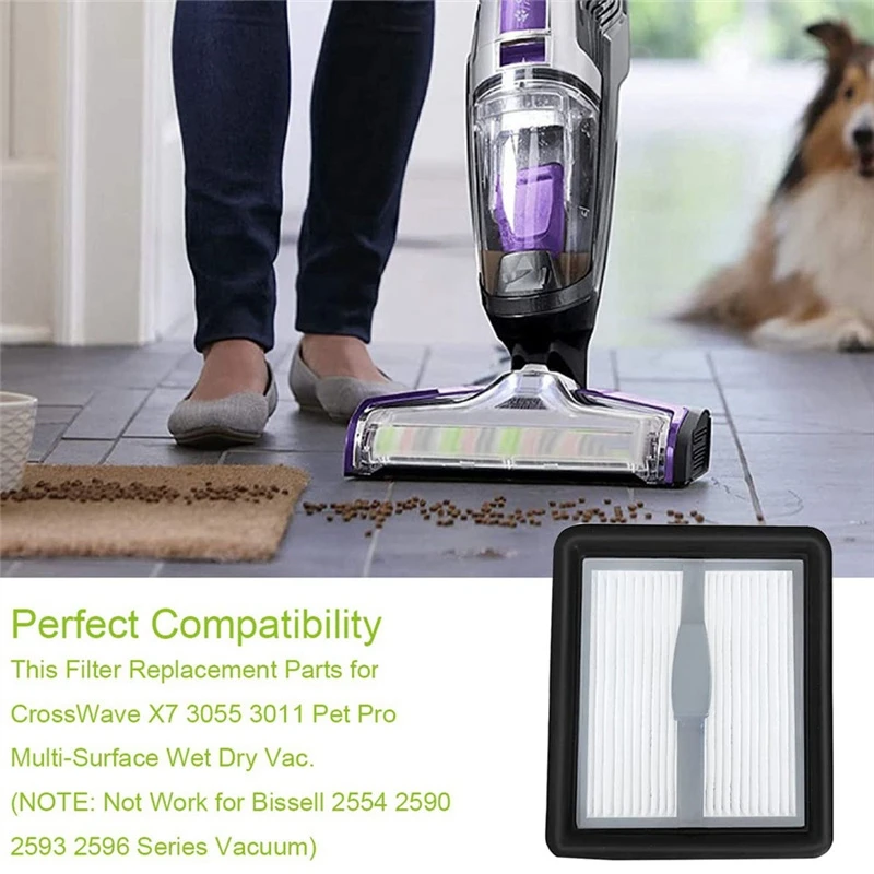 

ABLN-1Set Replacement Parts Scrubber Accessories Hepa Filters For Bissell Crosswave X7 Pet Pro 2832Z 2955Z Vacuum Cleaner Parts