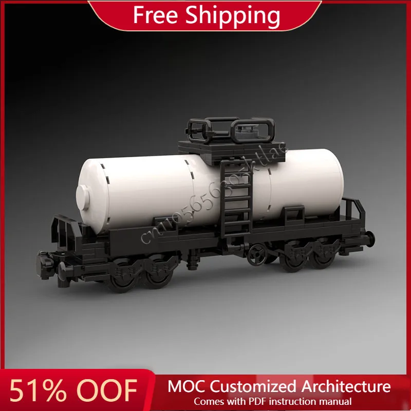 Nuovo modello di auto da città MOC Mattoni da costruzione Serbatoio carburante Modello di vagone Tecnologia modulare fai-da-te Regali Vacanza Assemblare Giocattoli per bambini Tute