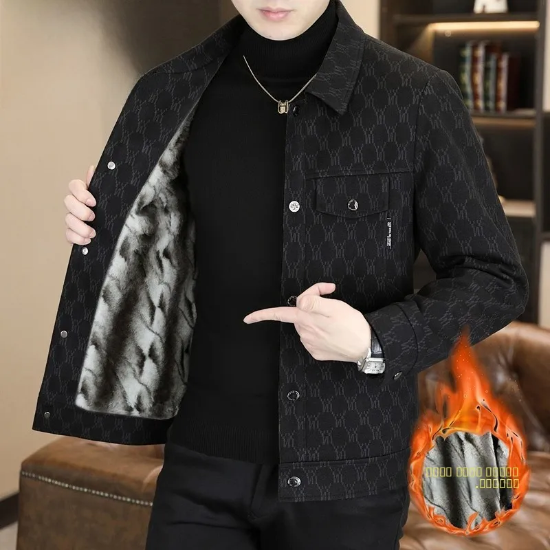 

Pierre Cardin Men's Faion Fce Lined Jaet Warm Casual Collar Busin Leisure Outerwear Autumn Winter New Arrival