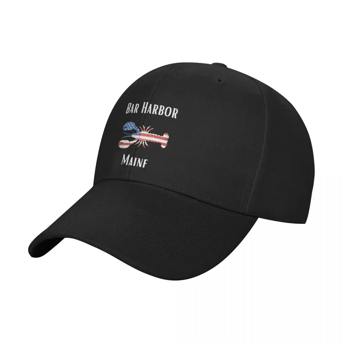 Bar Harbor Patriotic Lobster Baseball Cap Sun Hat For Children beach hat Vintage Women Caps Men's