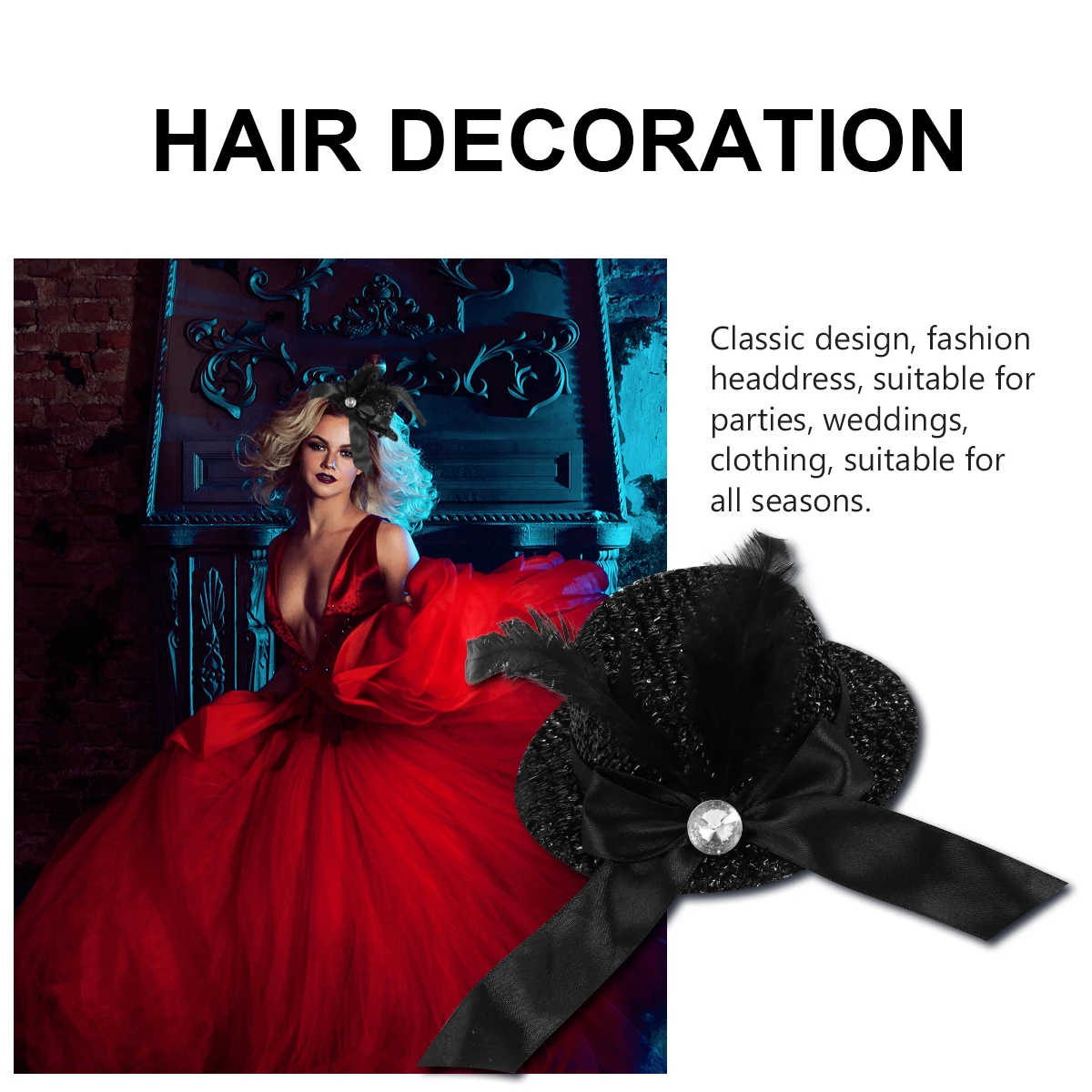 

2 Pcs Hair Clips Durable Long Lasting Perfect for Dress Up Women Girls Kids Versatile Activities Event Fashionable