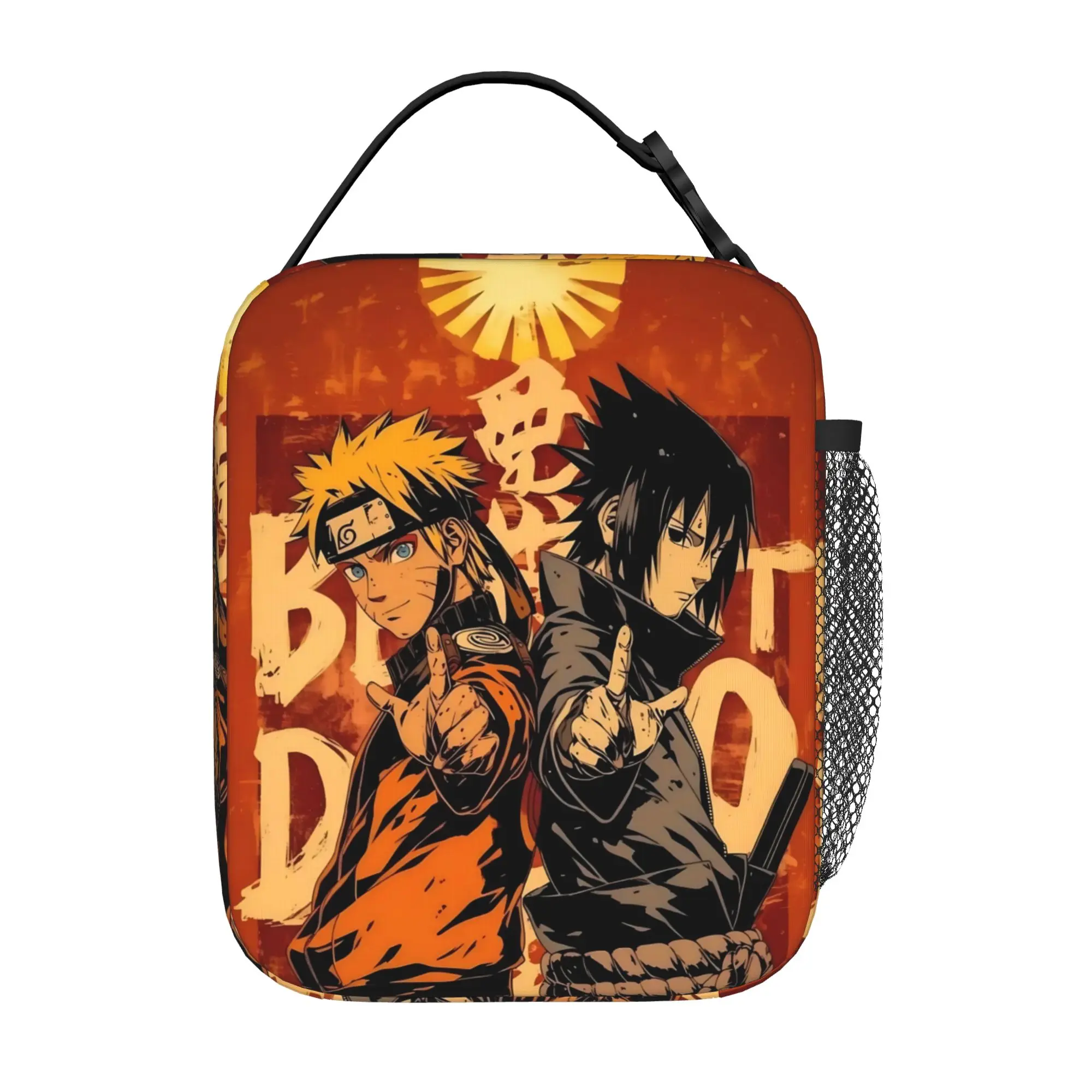 Naruto anime comic Insulated Lunch Bag Insulation Bento Pack Rice Bag  bolsa Student Bento Lunch Handbag Insulation
