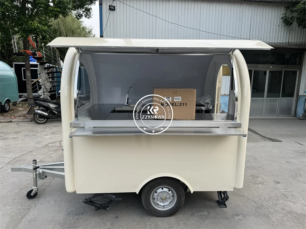 

Concession Custom Food Trailer Ice Cream Hot Dog Kiosk Street Snack Pizza Fast Food Truck Van With Fully Kitchen Equipments