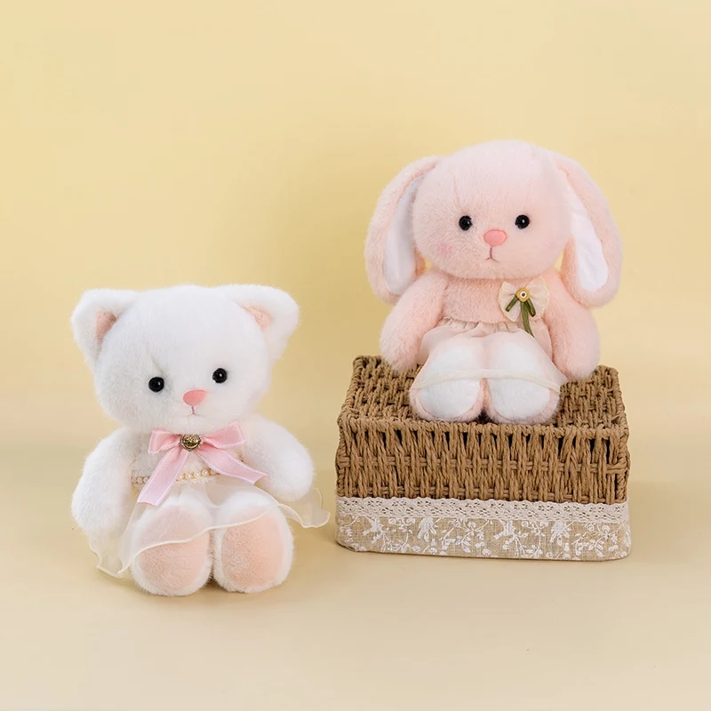 

25 см милая плюшевая игрушка кролик кукла-кошка мягкие животные Рождественский подарок для всех возрастов Kawaii декор комнаты