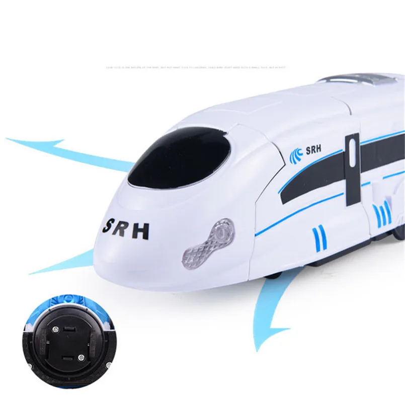 New Deformation Train Robot Musical Light Toy Car Model Universal Transformation Robots Children  Learning Toys Birthday Present