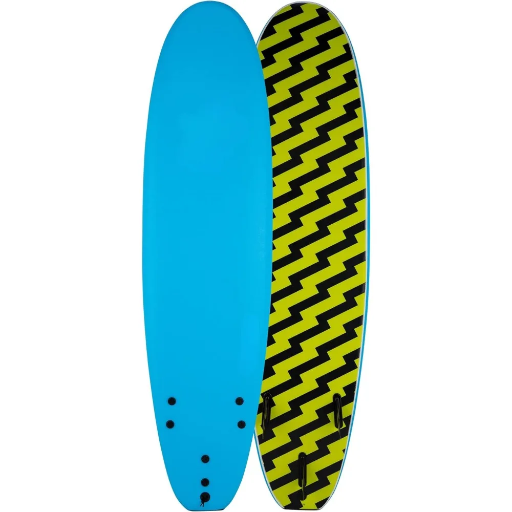 Surf Board 7'0, Blue 8'0" X 23. 0" X 3. 375" Double Maple Wood Stringers Core Surfboard Surf Board