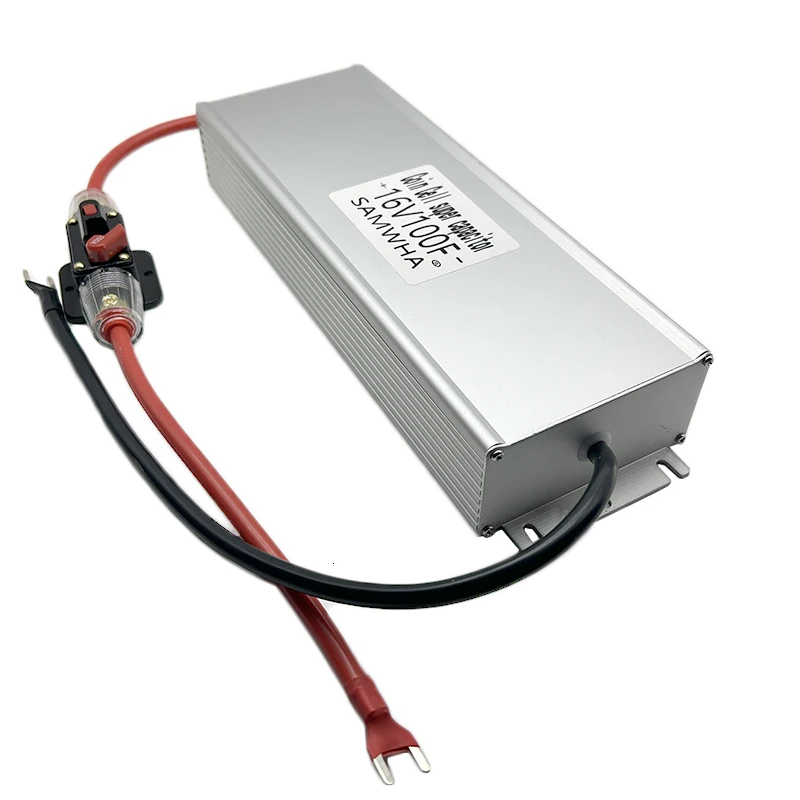 Samwha ชุด16V100F เรียงกระแสรถยนต์สีเขียวฝาซูเปอร์คาปาซิเตอร์2.7V600F ความจุมากพร้อมเปลือกอลูมิเนียม