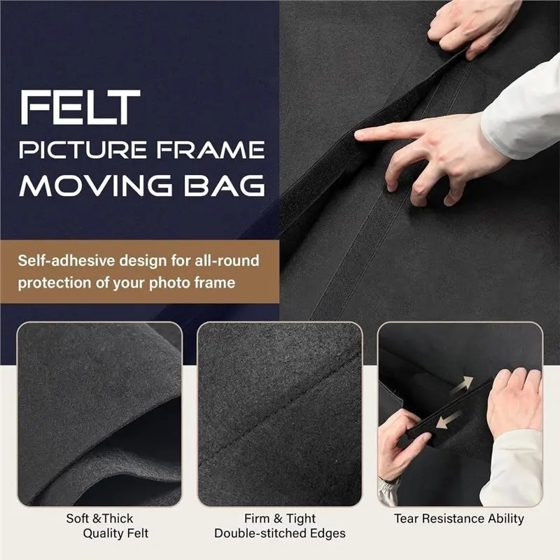 B-est Reusable Protective Picture Frame Pouch Bag 2Pcs For Paintings Moving Protector For Camping Home Travel