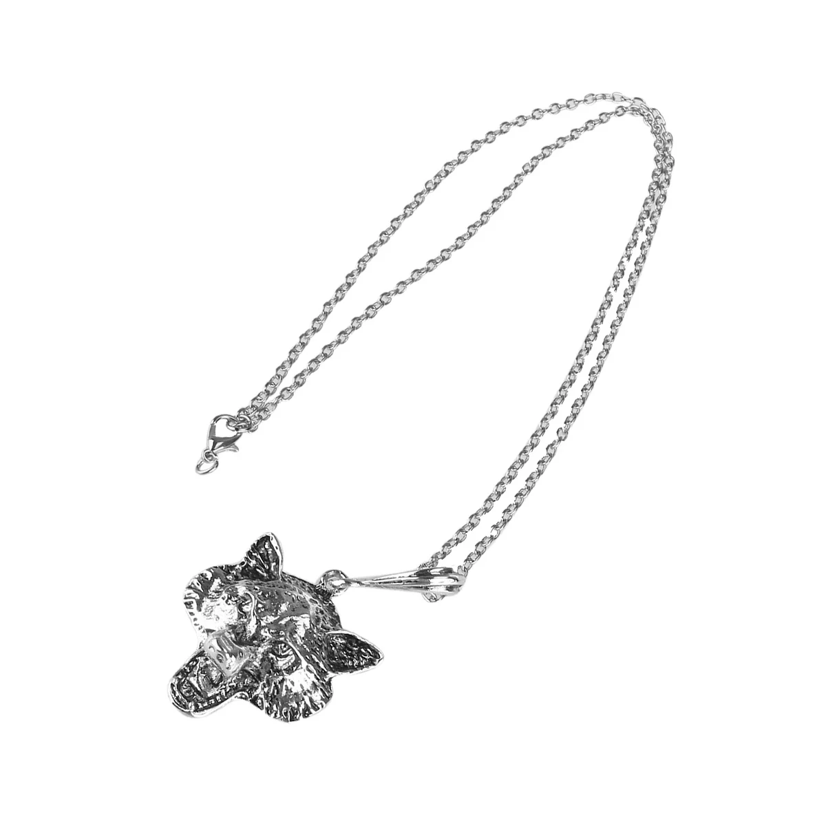 

Wolf necklace Sweater necklace Metal pendant necklace Wolf pendant Unisex necklace