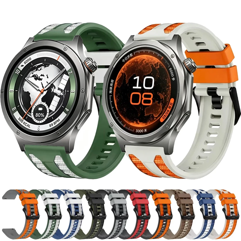 22 mm offizielles zweifarbiges Silikonarmband für Oneplus Watch Lite-4-3 OPPO Watch X3-X2-S Armband Amazfit Balance 2/Active Max