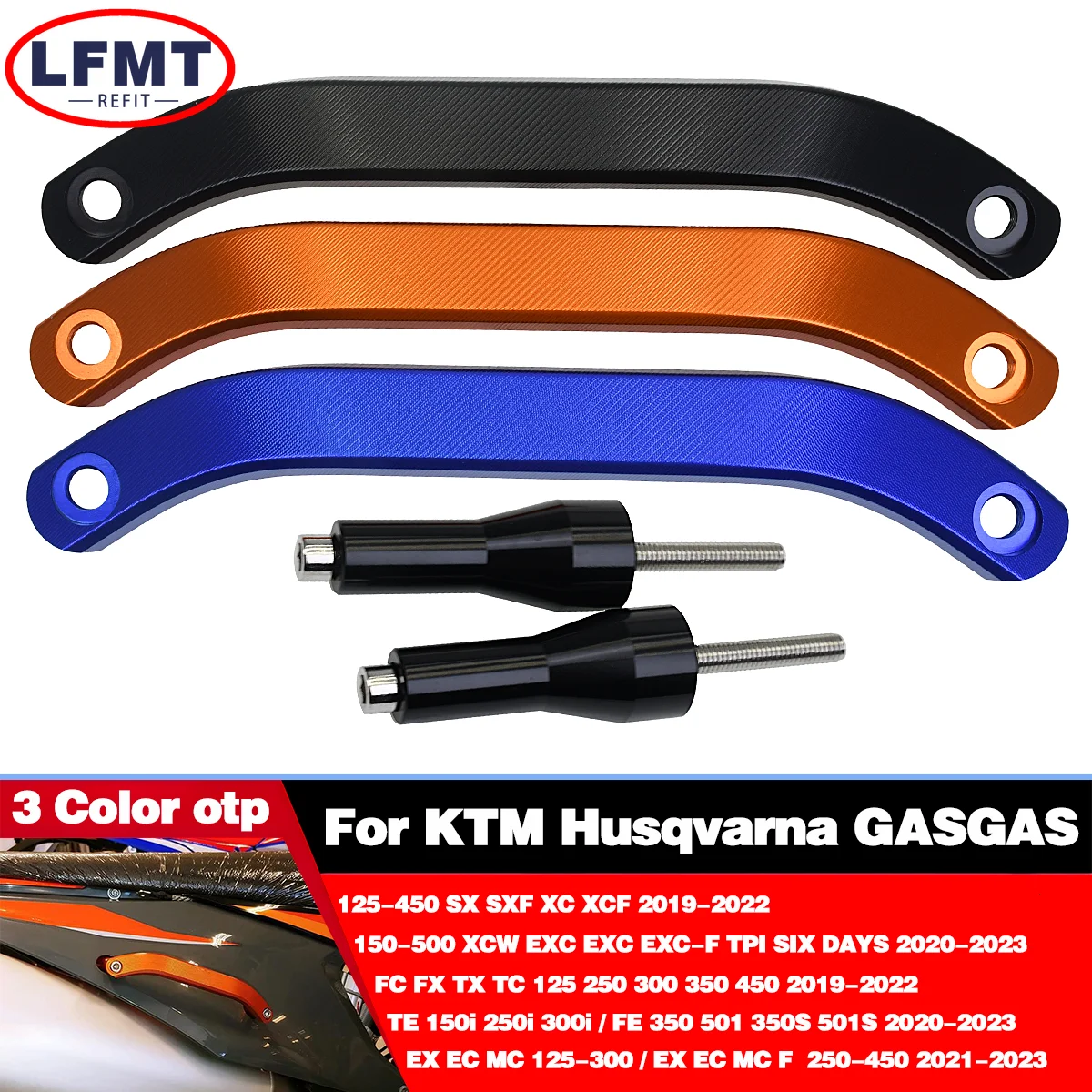 

Rear Seat Grab Handle CNC Rail Handle Handrail For KTM SX SXF XC XCF XCW EXC EXCF TPI SIX DAYS 125 150 250 300-450 500 2019-2023