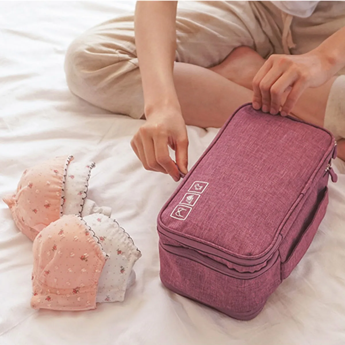 Underwear Storage Bag Travel Bra Organizer Women Men Socks Cosmetics Clothes Pouch Stuff Goods Accessories Supplies Products