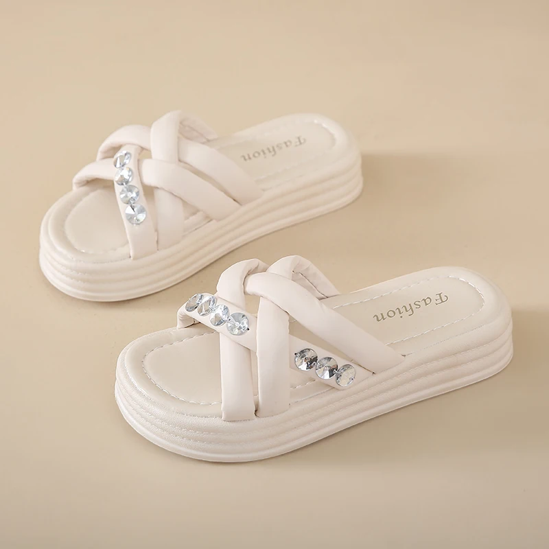 

Women's Anti-Slip 3.5cm Thick Cushioned Slippers with Adjustable Heel Strap for Indoor & Outdoor Versatile Wear