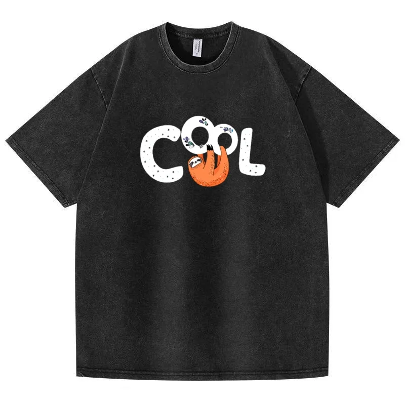 

2025 summer new letter printed casual sports pure cotton short sleeved T-shirt fashionable and versatile men's and women's tops