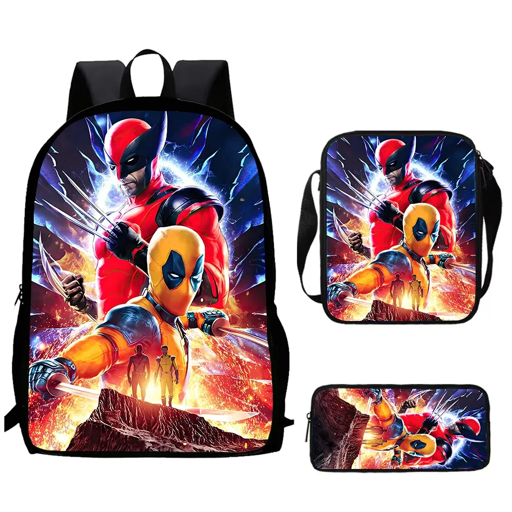 Anime D-Dead ,P-Pool ,DP Child School Backpack With Shoulder Bags Pencil Bags For Kindergarten,Best Gift For Boys and Girls