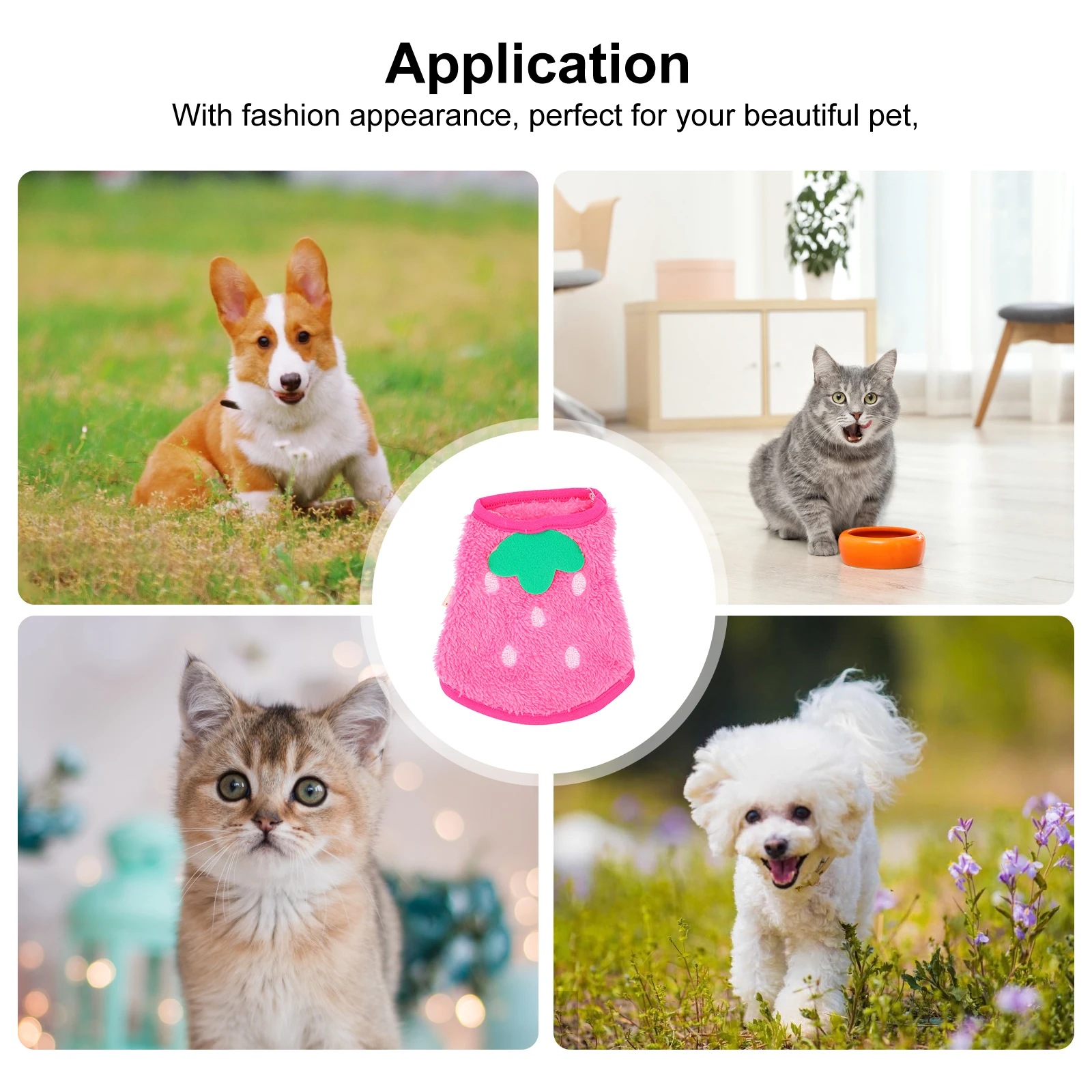 

Winter Fleece Rabbit Guinea Pig Clothes For Pets Cute Hoodie Vest Costume Easy Wear Light Comfortable Dog Vest Small Dog Clothes