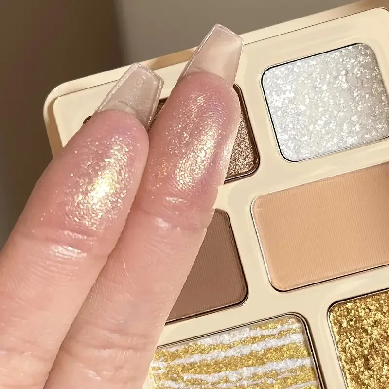 لوحة ظلال عيون كهرمانية مكونة من 16 لونًا، لمسة نهائية غير لامعة ولامعة باللون الأصفر والبني وألوان أرضية للمكياج المذهل مع مرآة #4