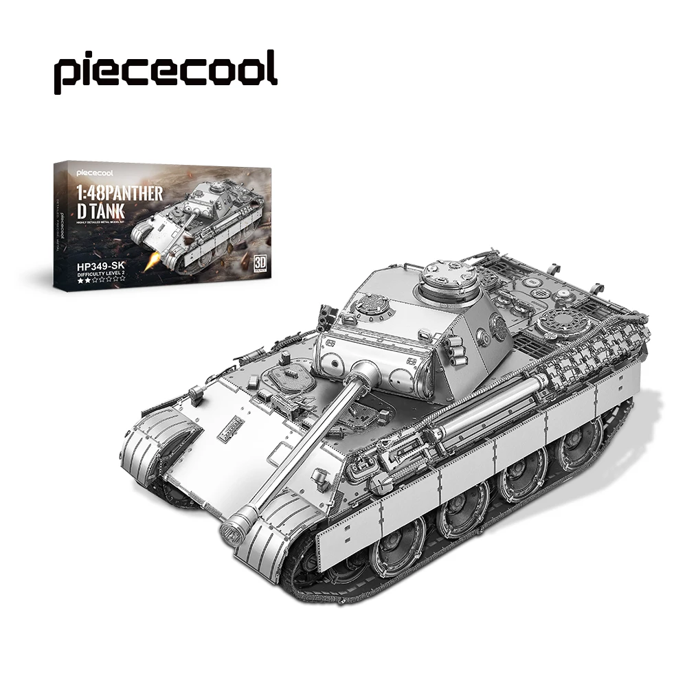 

Piececool 3D Metal Puzzles 1:48 Panther D Tank Model Toys Assembling Jigsaw DIY Set for Adult