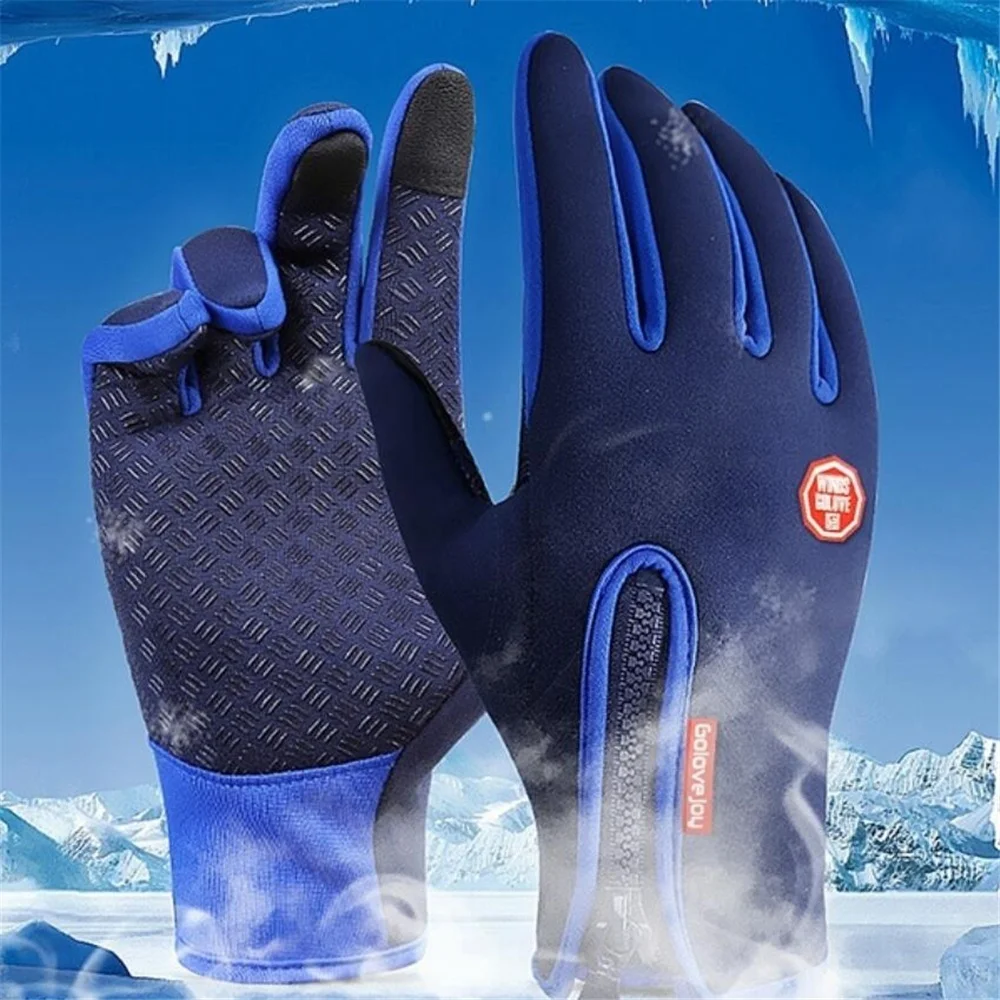 Winter Gloves for Men Women Touchscreen Warm Outdoor Cycling Driving Motorcycle Cold Resistance Gloves Windproof Non-Slip Gloves